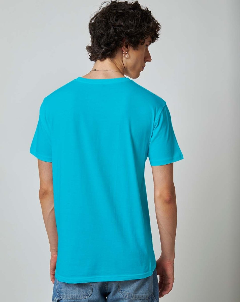 Sky Blue Plain T-shirt - Mydesignation