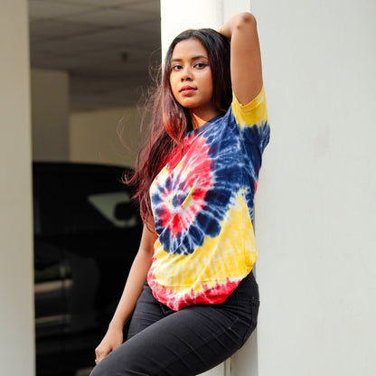 Spiral Multicolor Tie Dye T Shirt - Mydesignation