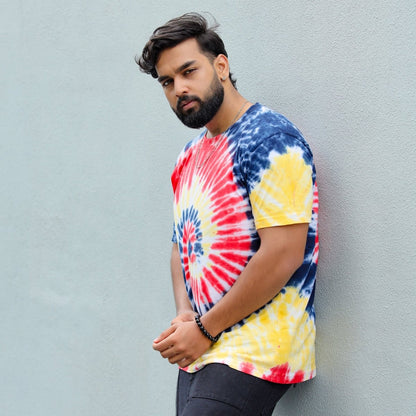 Spiral Print Tie Dye T Shirt- Mydesignation