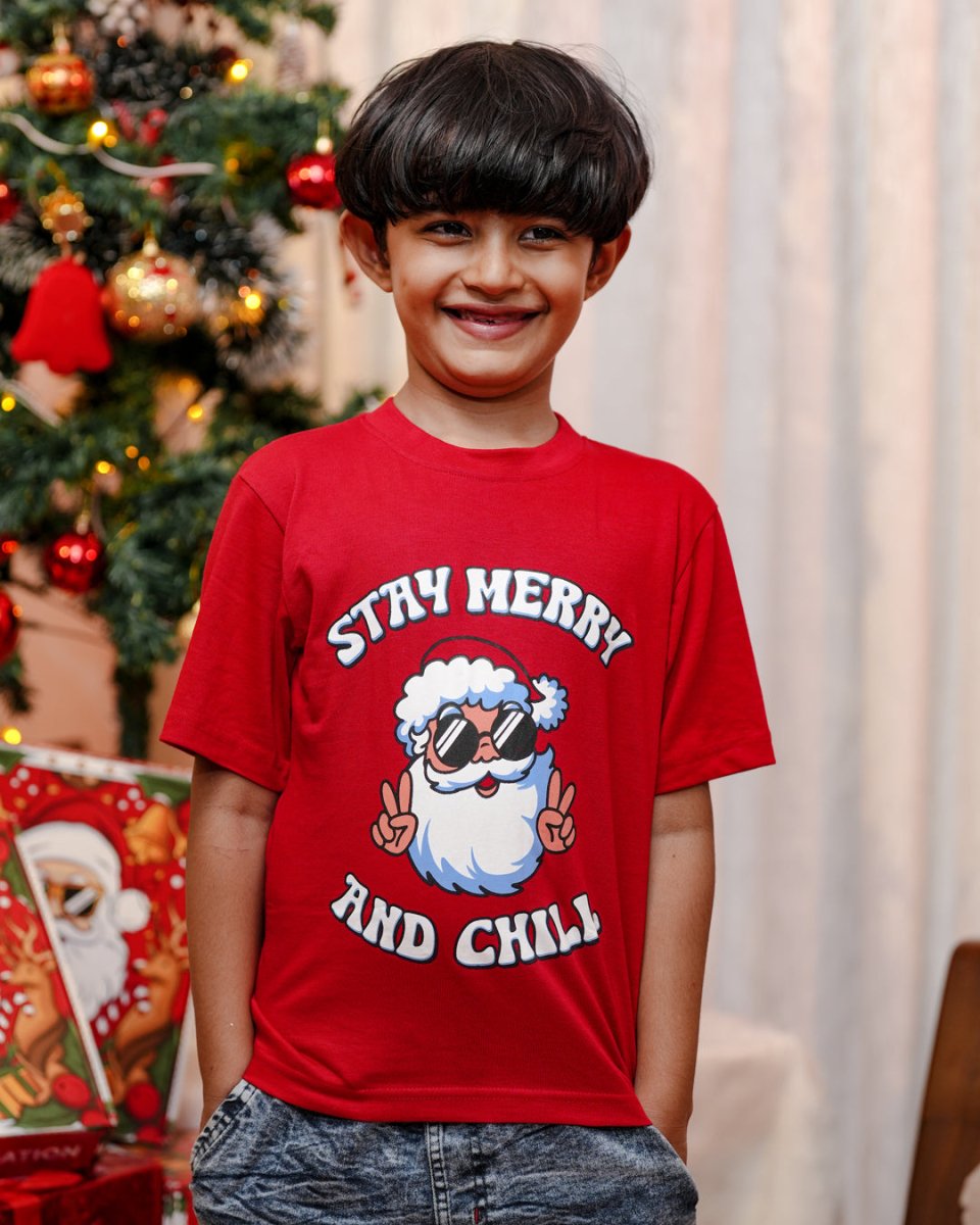 Stay Merry Christmas Kids Tshirt - Mydesignation