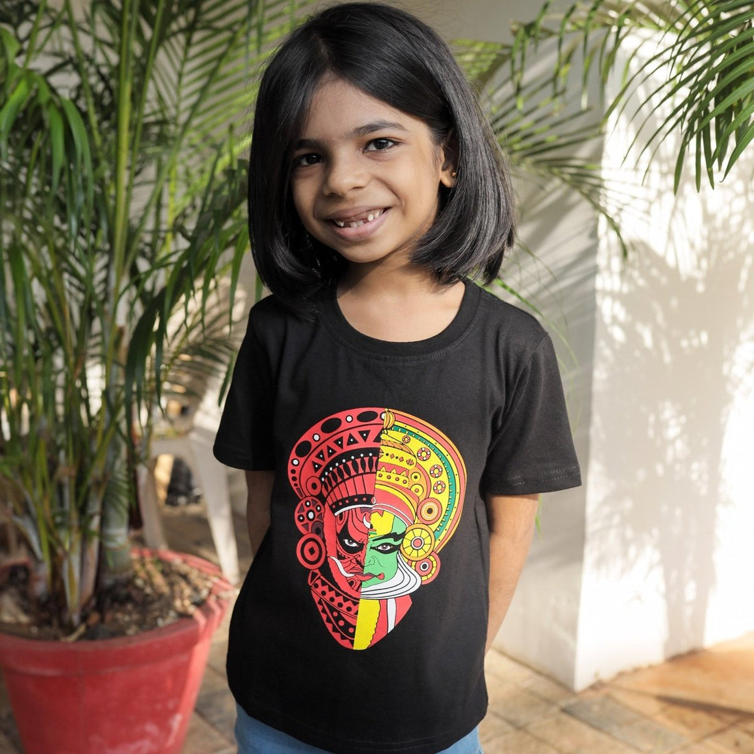 Theyyam Kids Tshirt - Pure Cotton (Girl)- Mydesignation