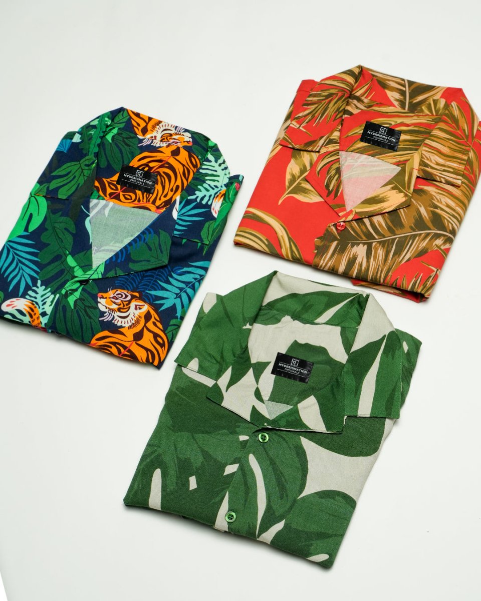 Tropical Vintage Shirt Combo (Pack of 3) - Mydesignation