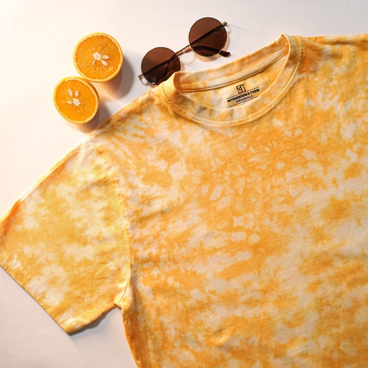 Yellow Sunshine Tie-dye T-Shirt for Women